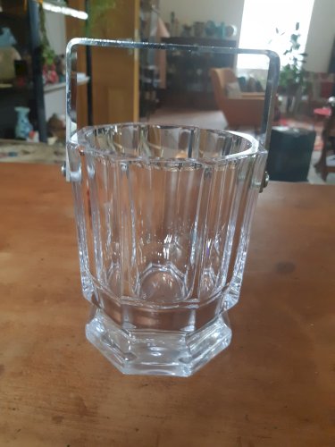 Seau a glaçons en cristal de sèvres 