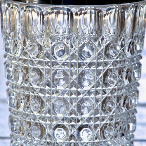 Seau à glaçons en cristal des années 1970