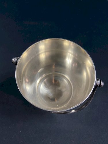 Seau à glaçons en métal argenté