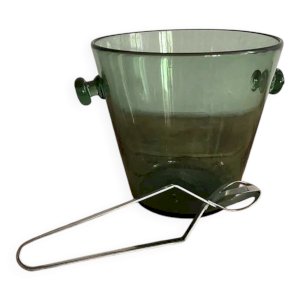 Blown glass ice bucket