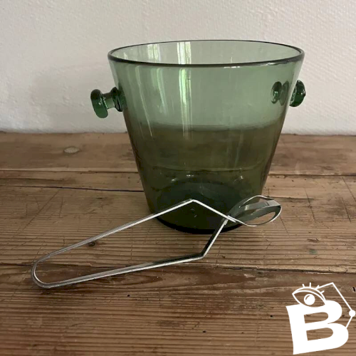 Seau à glaçons en verre soufflé