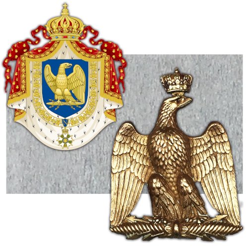 SECOND EMPIRE FRANCE : AIGLE DU SECOND EMPIRE EN BRONZE DORÉ NAPOLÈON XIX ORIGINAL