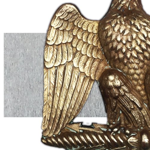 SECOND EMPIRE FRANCE : AIGLE DU SECOND EMPIRE EN BRONZE DORÉ NAPOLÈON XIX ORIGINAL