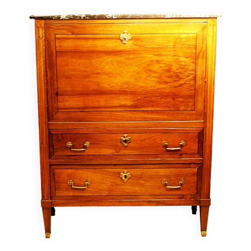 Secrétaire en acajou blond d’époque Louis XVI