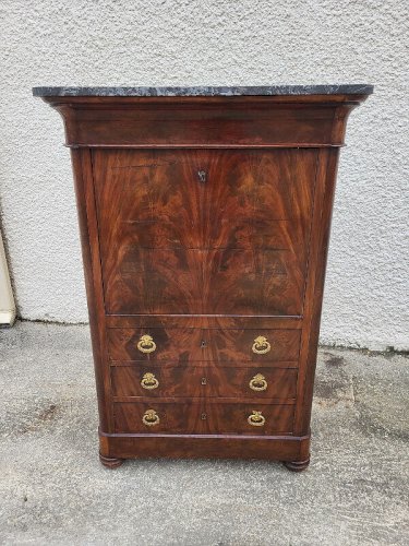 SECRETAIRE RESTAURATION EN ACAJOU DU XIX ème SIECLE