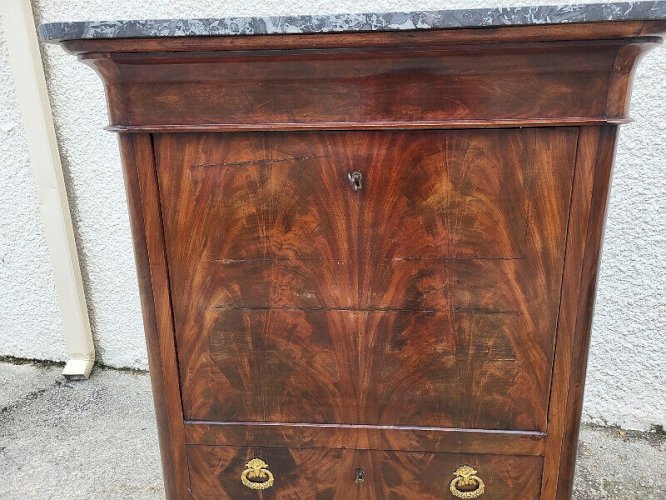 SECRETAIRE RESTAURATION EN ACAJOU DU XIX ème SIECLE
