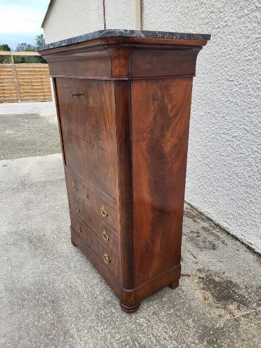 SECRETAIRE RESTAURATION EN ACAJOU DU XIX ème SIECLE