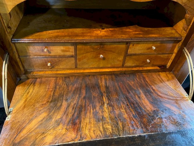 Secrétaire XIXe en noyer d'époque Louis-Philippe