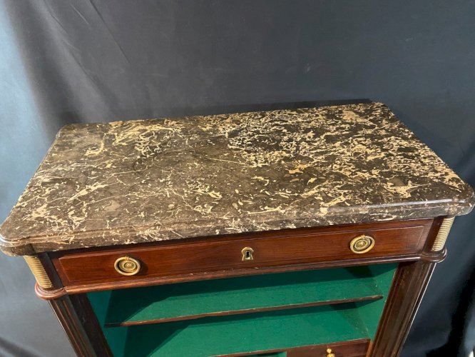 Secrétaire XVIIIe en acajou massif Louis XVI