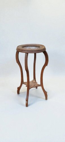 Sellette Art déco en bois et marbre