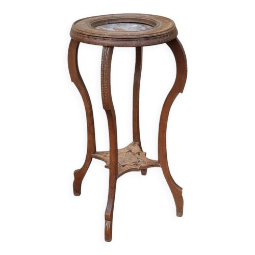 Sellette Art déco en bois et marbre