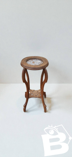 Sellette Art déco en bois et marbre