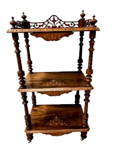 Sellette de présentation Napoléon III en acajou marqueté XIX siècle