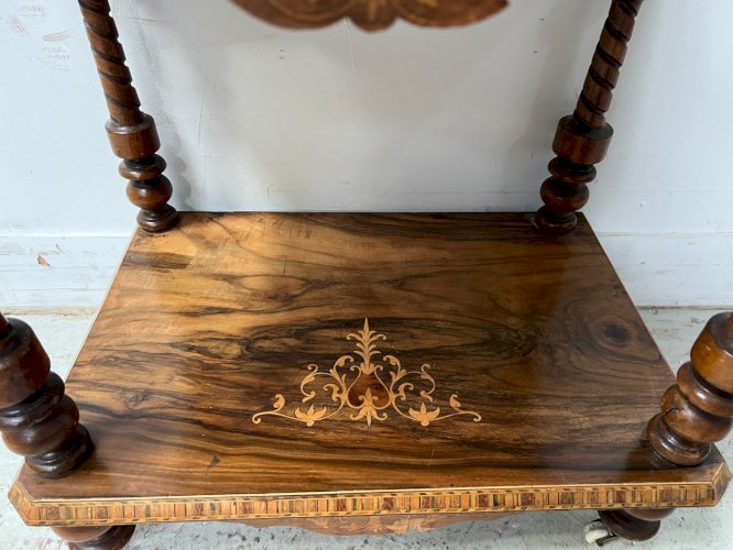 Sellette de présentation Napoléon III en acajou marqueté XIX siècle