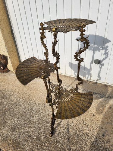 SELLETTE GUERIDON 3 NIVEAUX EN BRONZE NAPOLEON III PORTE PLANTES DU XIX ème