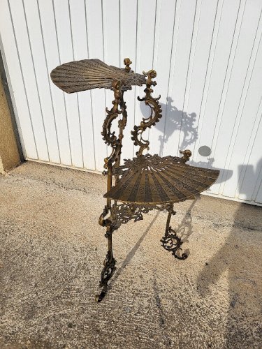 SELLETTE GUERIDON 3 NIVEAUX EN BRONZE NAPOLEON III PORTE PLANTES DU XIX ème