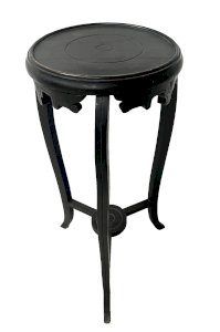 Sellette ronde de style Napoléon en poirier noirci XX siècle