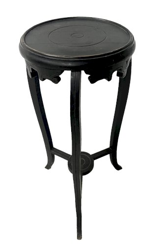 Sellette ronde de style Napoléon en poirier noirci XX siècle