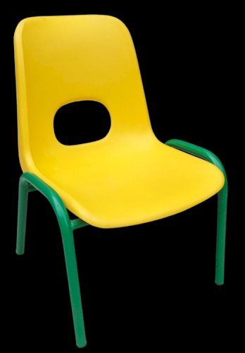 Série 10 Petites Chaises Coque Enfant Vintage Empilable Mobilier École