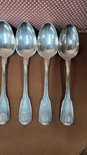 SERIE DE 12 COUVERTS GROSSE CUILLERES CHRISTOFLE COQUILLE VENDÔME