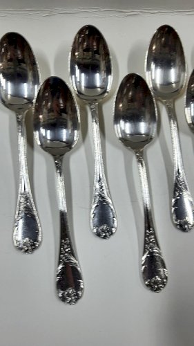 SERIE DE 12 GROSSES CUILLERES CHRISTOFLE MARLY EN METAL ARGENTE