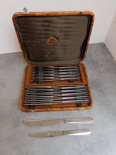 SERIE DE 24 COUTEAUX THIERLUX INOX EN COFFRET