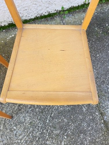 SERIE DE 3 CHAISES BISTROT 1950