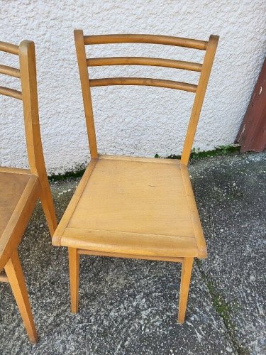 SERIE DE 3 CHAISES BISTROT 1950