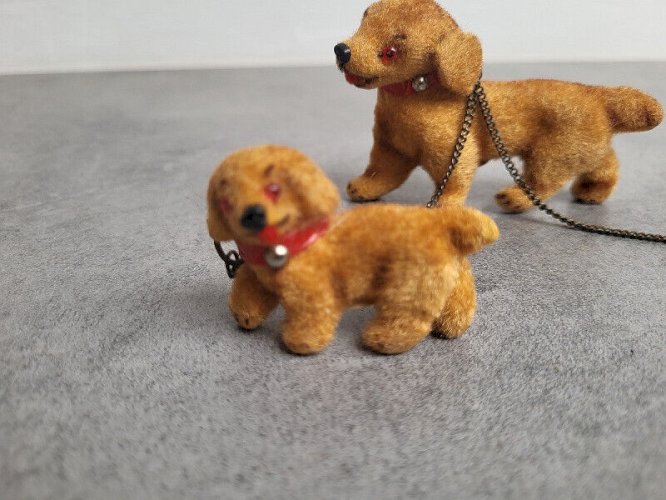 SERIE DE 3 CHIENS VINTAGE CARL M WEST GERMANY ORIGINAL A POILS RAS