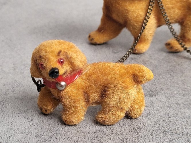 SERIE DE 3 CHIENS VINTAGE CARL M WEST GERMANY ORIGINAL A POILS RAS
