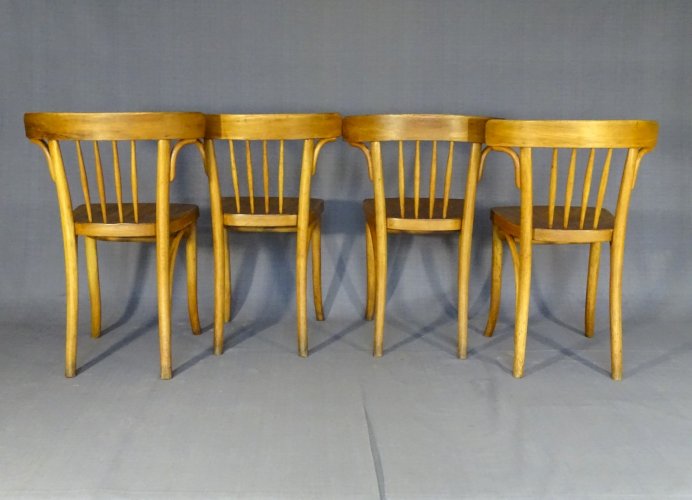 Série de 4 chaises Thonet Bistrot art Déco 1930 - N°A429 -