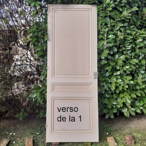 Série de 4 Portes de communication intérieures anciennes bois massif panneautées moulurées