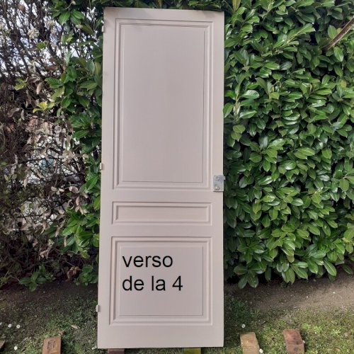 Série de 4 Portes de communication intérieures anciennes bois massif panneautées moulurées