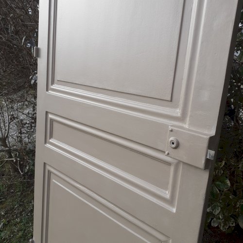 Série de 4 Portes de communication intérieures anciennes bois massif panneautées moulurées