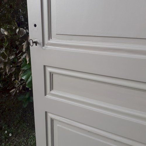 Série de 4 Portes de communication intérieures anciennes bois massif panneautées moulurées