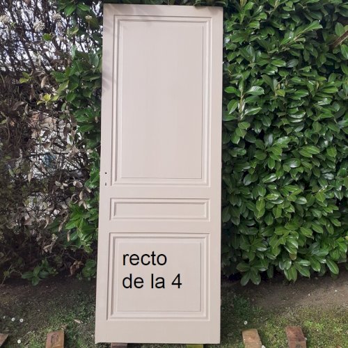 Série de 4 Portes de communication intérieures anciennes bois massif panneautées moulurées