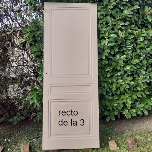 Série de 4 Portes de communication intérieures anciennes bois massif panneautées moulurées