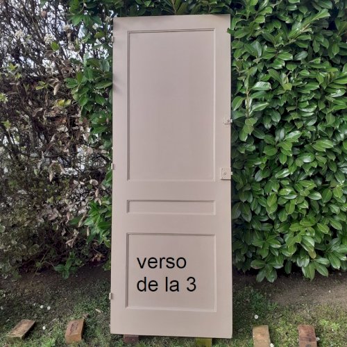 Série de 4 Portes de communication intérieures anciennes bois massif panneautées moulurées