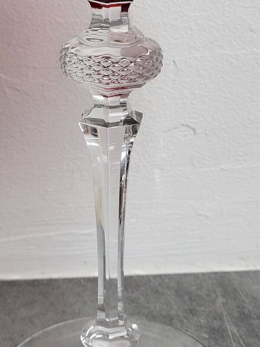 SERIE DE 4 VERRES EN CRISTAL ROUGE MF CRISTAL CABINET
