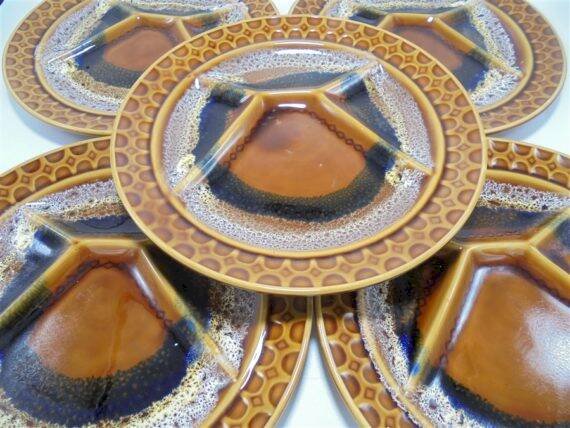 Série de 5 assiettes sarreguemines