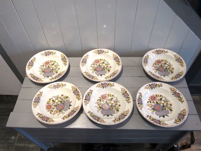 Série de 6 assiettes creuses ECLAT Sarreguemines