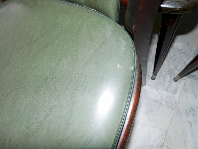 SERIE DE 6 CHAISES 1960 EN MACASSAR ET SKYL