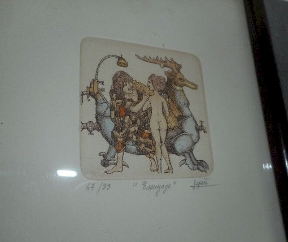 SERIE DE 8 GRAVURES EAU FORTE ET POINTE SECHE CHRISTIAN LEPERE 67 EX SUR 99