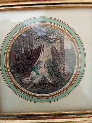 Série de quatre gravures anciennes