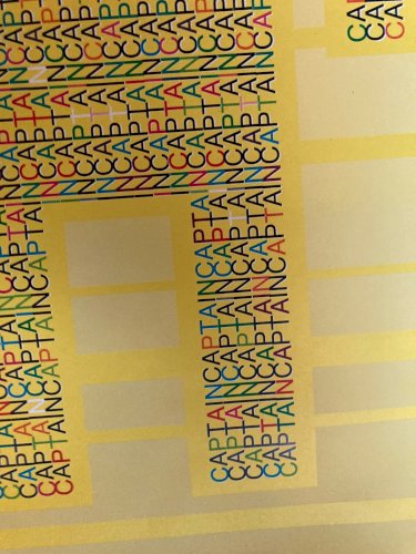 Sérigraphie 1990 Art Robot Capitaine Captain Jaune Lettrage A Identifier