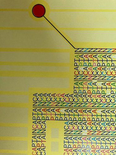 Sérigraphie 1990 Art Robot Capitaine Captain Jaune Lettrage A Identifier