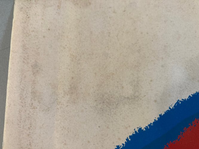 Sérigraphie abstrait louis Teyssandier 1970 Art abstraction litho
