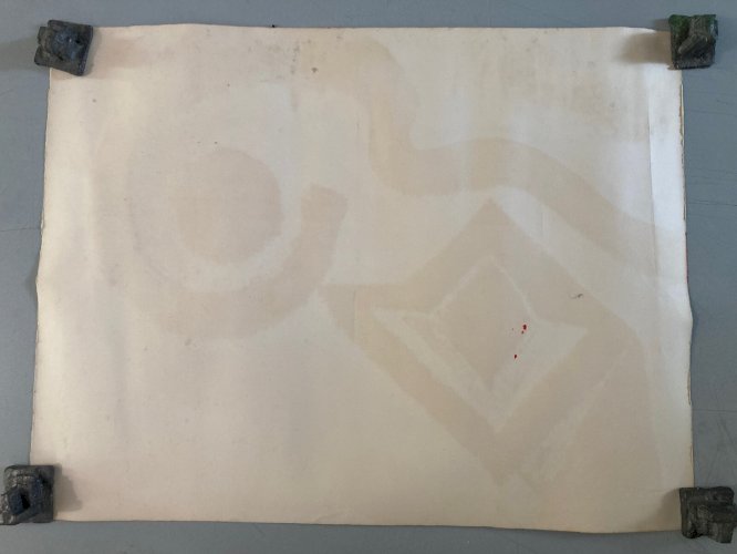 Sérigraphie abstrait louis Teyssandier 1970 Art abstraction litho