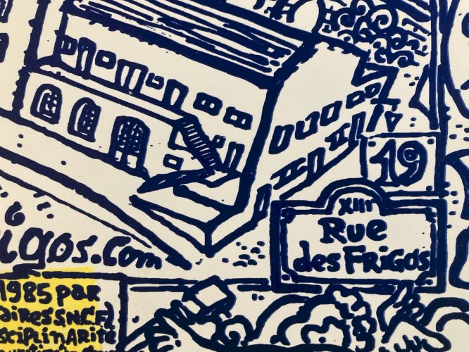 Sérigraphie Rehausse Signé À La Main Frigo PAELLA CHIMICOS - Michel PALACIOS Art