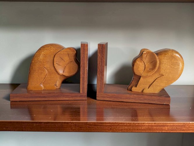Serre-livres en bois